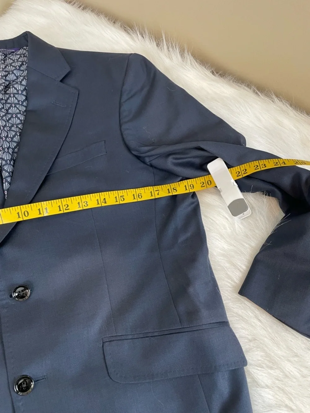 Ted baker navy blue light weight wool blazer 40 s